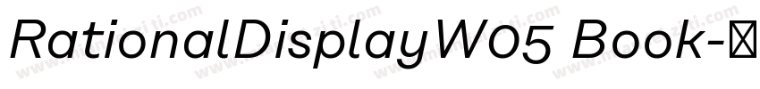 RationalDisplayW05 Book字体转换